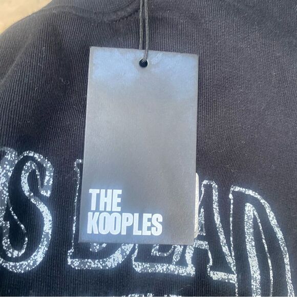 The Kooples BLACK SWEATSHIRT WITH SCREEN PRINT size 1 NWT - Picture 10 of 16